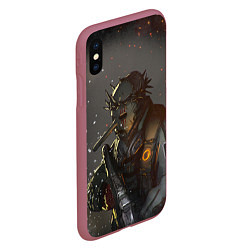 Чехол iPhone XS Max матовый CHRIS FEHN SLIPKNOT СЛИПКНОТ Z, цвет: 3D-малиновый — фото 2