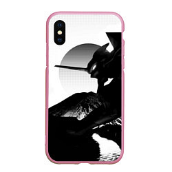 Чехол iPhone XS Max матовый ЗАКАТ ЕВАНГЕЛИОН, цвет: 3D-розовый