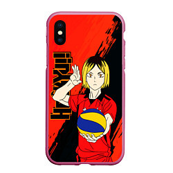 Чехол iPhone XS Max матовый Кенма Козуме, Haikyuu