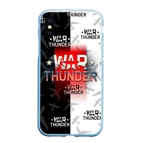 Чехол iPhone XS Max матовый WAR THUNDER ВАР ТАНДЕР / 3D-Голубой – фото 1