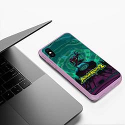 Чехол iPhone XS Max матовый PsychoNauts 2 Рас, цвет: 3D-сиреневый — фото 2