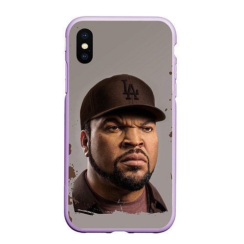 Чехол iPhone XS Max матовый Ice Cube Айс Куб Z / 3D-Сиреневый – фото 1