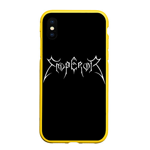 Чехол iPhone XS Max матовый Emperor / 3D-Желтый – фото 1