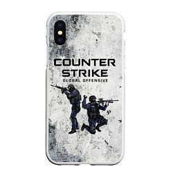 Чехол iPhone XS Max матовый COUNTER TERRORIST CS GO Z, цвет: 3D-белый