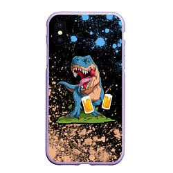 Чехол iPhone XS Max матовый Пивозавр - Краска