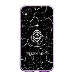 Чехол iPhone XS Max матовый Elden Ring - Cracks, цвет: 3D-сиреневый