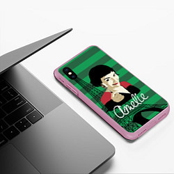 Чехол iPhone XS Max матовый Amelie, цвет: 3D-розовый — фото 2