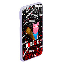 Чехол iPhone XS Max матовый Roblox piggyСвинка Пигги, цвет: 3D-светло-сиреневый — фото 2