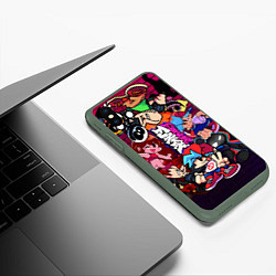 Чехол iPhone XS Max матовый ВСЕ ПЕРСОНАЖИ ИЗ ИГРЫ, цвет: 3D-темно-зеленый — фото 2