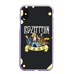 Чехол iPhone XS Max матовый LED ZEPPELIN ЛЕД ЗЕППЕЛИН Z, цвет: 3D-светло-сиреневый