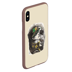 Чехол iPhone XS Max матовый Jotaro Kujo, цвет: 3D-коричневый — фото 2