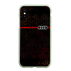 Чехол iPhone XS Max матовый Ауди - Pro Racing Полоса
