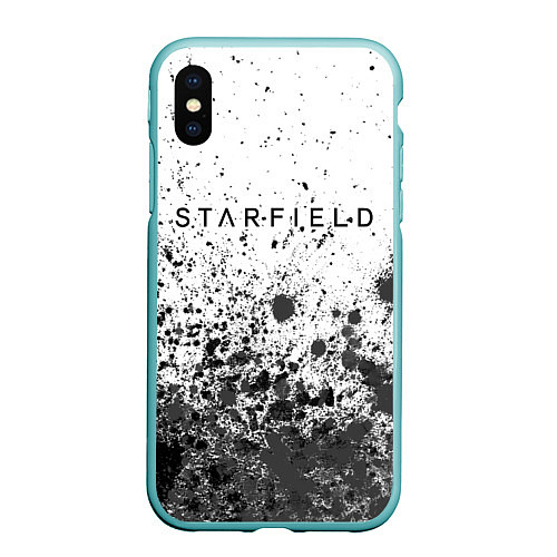 Чехол iPhone XS Max матовый Starfield - Powder / 3D-Мятный – фото 1