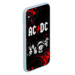 Чехол iPhone XS Max матовый AC DC HIGHWAY TO HELL, цвет: 3D-голубой — фото 2