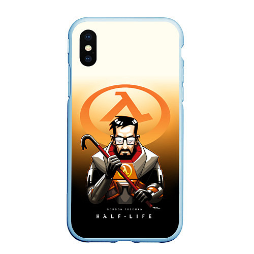 Чехол iPhone XS Max матовый FREEMAN HALF-LIFE Z / 3D-Голубой – фото 1