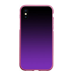 Чехол iPhone XS Max матовый Ночной градиент Фиолетовый