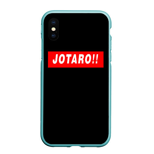 Чехол iPhone XS Max матовый Jotaro!! / 3D-Мятный – фото 1