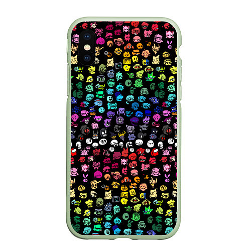 Чехол iPhone XS Max матовый ПЕРСОНАЖИ ИГРЫ FNF / 3D-Салатовый – фото 1