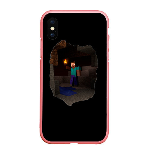 Чехол iPhone XS Max матовый Minecraft: в Поисках Счастья / 3D-Баблгам – фото 1