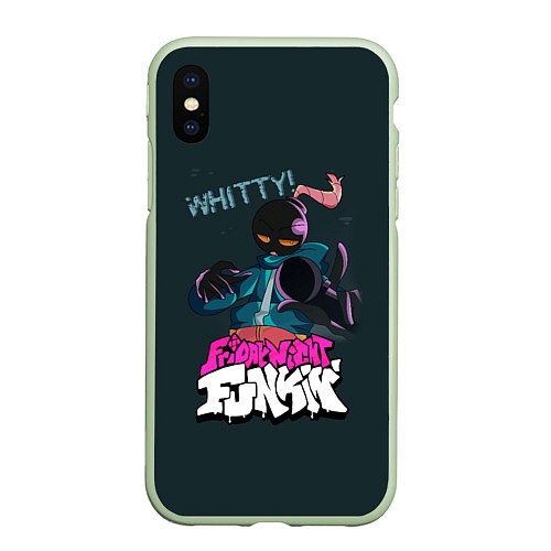 Чехол iPhone XS Max матовый WHITTY УИТТИ FNF / 3D-Салатовый – фото 1