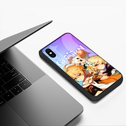 Чехол iPhone XS Max матовый Genshin Impact, цвет: 3D-черный — фото 2