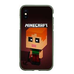 Чехол iPhone XS Max матовый MINECRAFT МАЙНКРАФТ Z