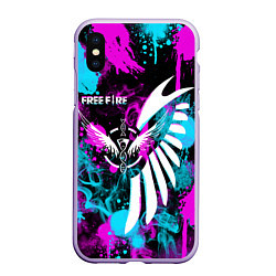 Чехол iPhone XS Max матовый FREE FIRE NEON