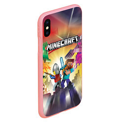 Чехол iPhone XS Max матовый MINECRAFT МАЙНКРАФТ Z, цвет: 3D-баблгам — фото 2