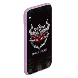 Чехол iPhone XS Max матовый Руны Darksiders 3 Z, цвет: 3D-сиреневый — фото 2
