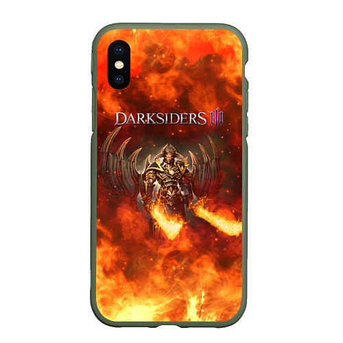 Чехол iPhone XS Max матовый Darksiders 3 Гнев Войны 3 Z / 3D-Темно-зеленый – фото 1