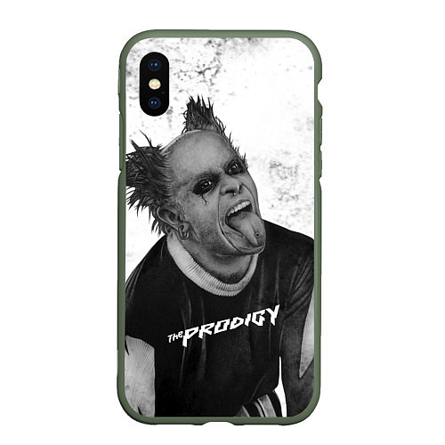 Чехол iPhone XS Max матовый THE PRODIGY ПРОДИДЖИ Z / 3D-Темно-зеленый – фото 1