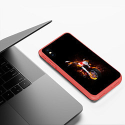 Чехол iPhone XS Max матовый Неудержимый огонь, цвет: 3D-красный — фото 2