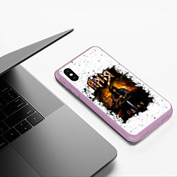 Чехол iPhone XS Max матовый Ария ПАЛАЧ, цвет: 3D-сиреневый — фото 2