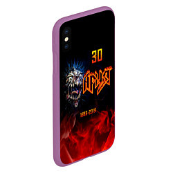 Чехол iPhone XS Max матовый Ария 30 лет 1985 - 2015, цвет: 3D-фиолетовый — фото 2