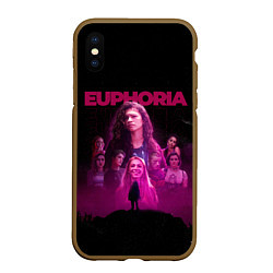 Чехол iPhone XS Max матовый Euphoria team, цвет: 3D-коричневый