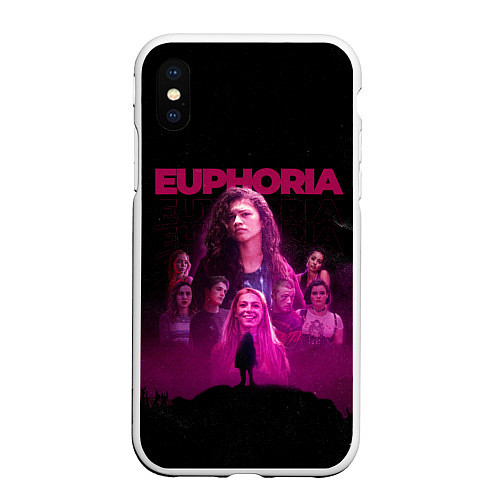 Чехол iPhone XS Max матовый Euphoria team / 3D-Белый – фото 1