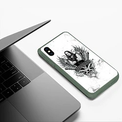 Чехол iPhone XS Max матовый КИПЕЛОВ - Валерий Кипелов, цвет: 3D-темно-зеленый — фото 2