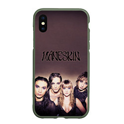 Чехол iPhone XS Max матовый Maneskin, цвет: 3D-темно-зеленый
