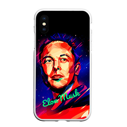 Чехол iPhone XS Max матовый ElonMuskА НА ВАС НЕТ / 3D-Белый – фото 1