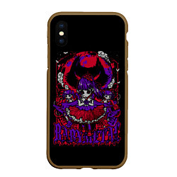 Чехол iPhone XS Max матовый Trio BabyMetal, цвет: 3D-коричневый