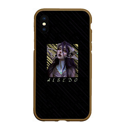 Чехол iPhone XS Max матовый Альбедо Overlord, цвет: 3D-коричневый