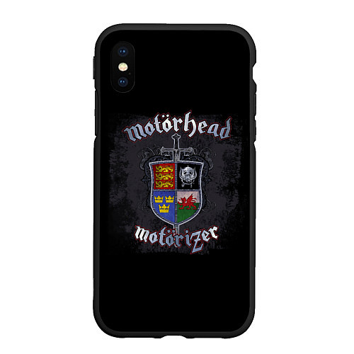 Чехол iPhone XS Max матовый Shield of Motorhead / 3D-Черный – фото 1