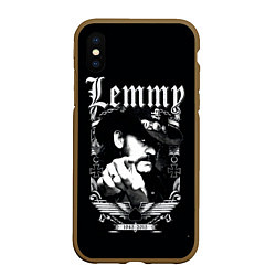 Чехол iPhone XS Max матовый RIP Lemmy, цвет: 3D-коричневый