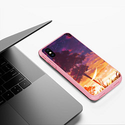 Чехол iPhone XS Max матовый Закат в аниме стиле, цвет: 3D-баблгам — фото 2