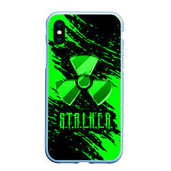 Чехол iPhone XS Max матовый S T A L K E R NEON СТАЛКЕР, цвет: 3D-голубой