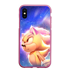 Чехол iPhone XS Max матовый SONIC СОНИК Z, цвет: 3D-малиновый