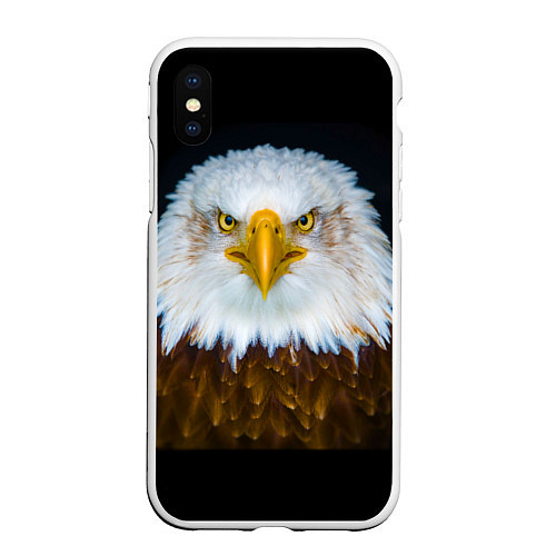 Чехол iPhone XS Max матовый Белоголовый орлан / 3D-Белый – фото 1