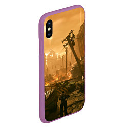 Чехол iPhone XS Max матовый GEARS OF WAR ШЕСТЕРЕНКИ Z, цвет: 3D-фиолетовый — фото 2