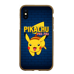 Чехол iPhone XS Max матовый ПИКА ПИКА PIKA PIKA, цвет: 3D-коричневый