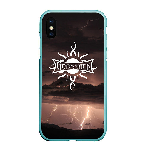 Чехол iPhone XS Max матовый GODSMACK ГОДСМАК Z / 3D-Мятный – фото 1